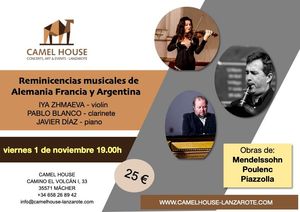 Flyer of the Event “Concert – Reminicencias musicales de Alemania Francia y Argentina”