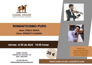 Flyer des Eventos «Concierto – Romanticismo puro»