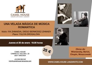 Flyer des Eventos «Concieto – Una velada mágica de música romantica»